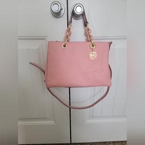 (SOLD) Michael Kors Salmon/pink Satchel Handbag